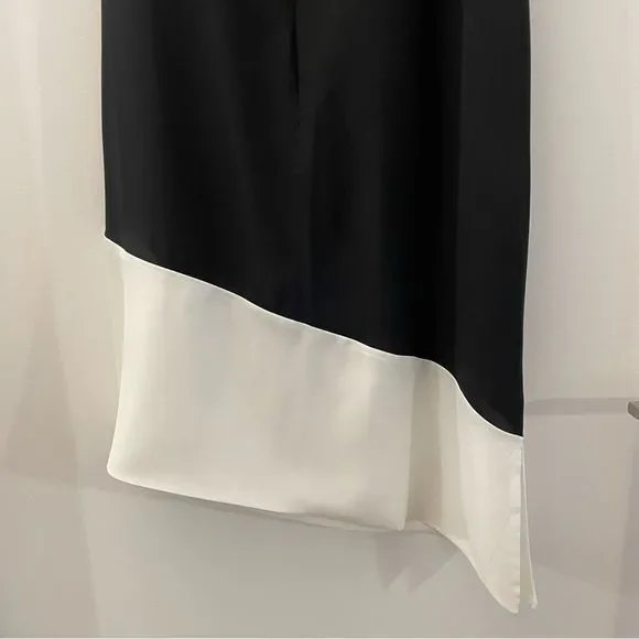 Club Monaco Quynh Asymmetrical Midi Dress | Black | Size: 00 - Picture 6 of 9
